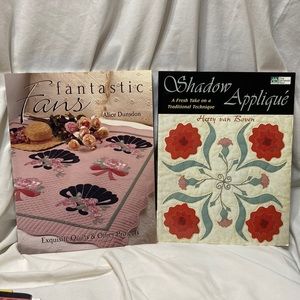 Fantastic Fans by Alice Dunedin Shadow Appliqué by Hetty van Boven vintage books